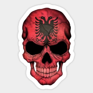 Albanian Flag Skull Sticker